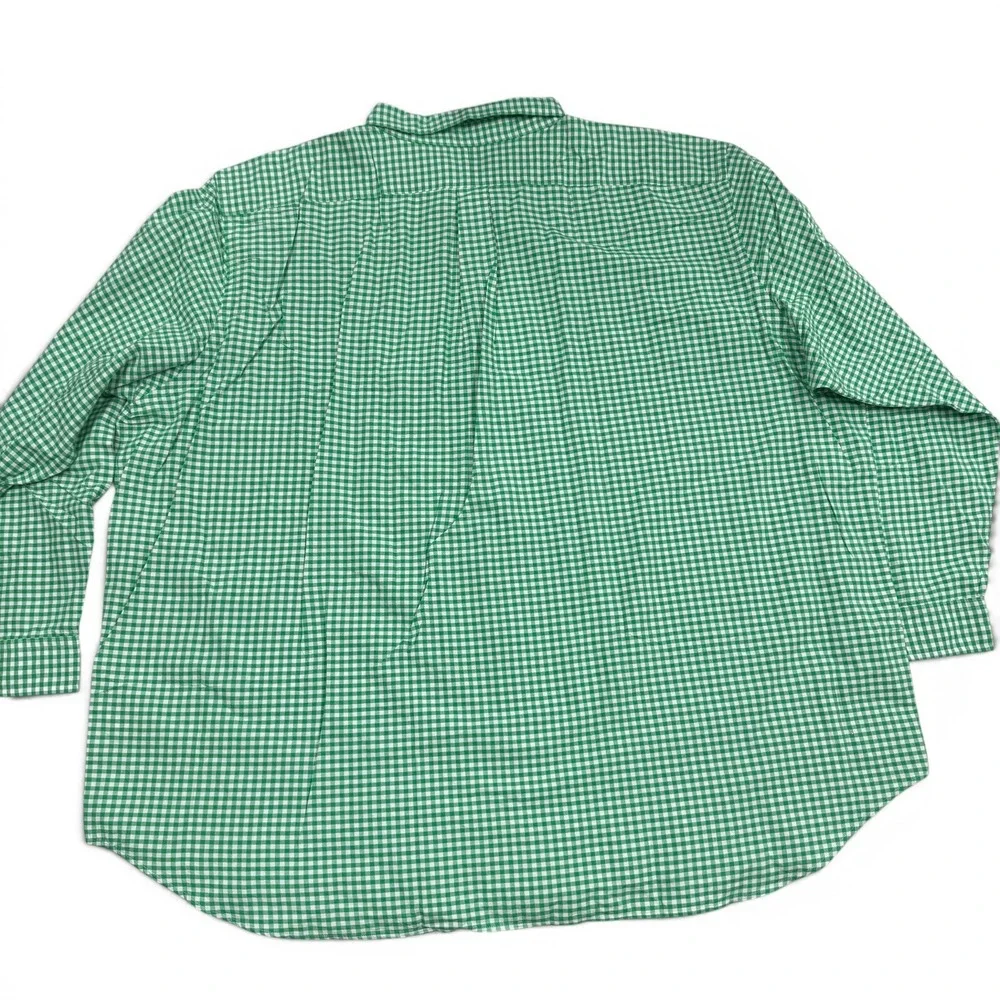 Polo Ralph Lauren Mens 5XB Green Gingham Check Button Down Shirt Classic Fit NWT